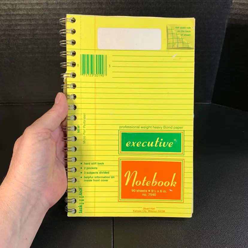 Executive Notebook Yellow Sheets