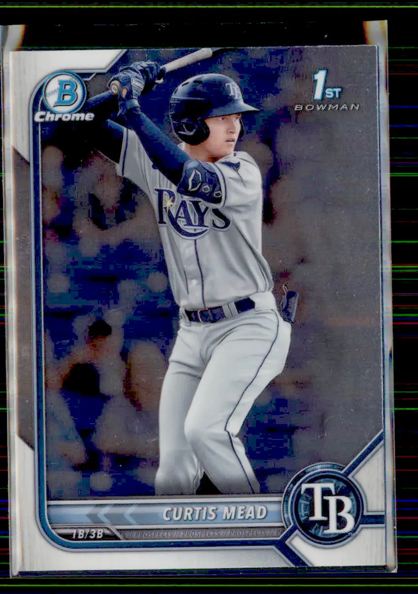 Curtis Mead 2022 Bowman Chrome Prospects #BCP-10 - Tampa Bay Rays - (130-45)