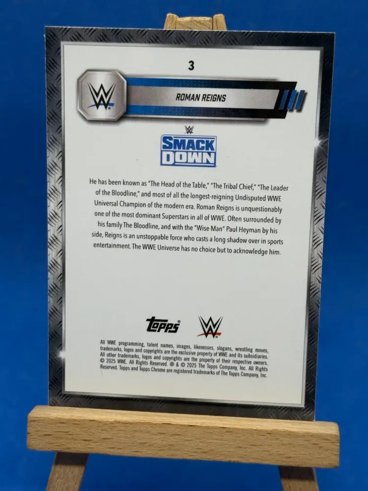 2025 WWE Topps Chrome Roman Reigns #3 Prism Refractor