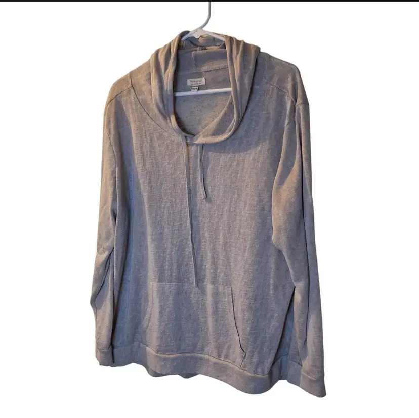 Weatherproof Vintage Hoodie Gray Pullover Long Sleeve Pouch Pocket Women’s M