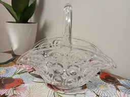 Thousand Eye Pattern  Glass Basket