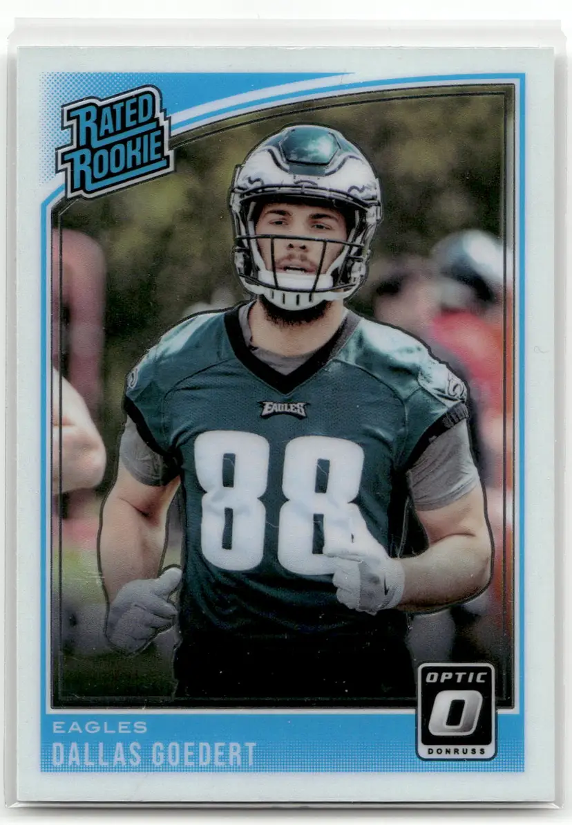 2018 Donruss Optic Dallas Goedert Rated Rookie Card - Eagles