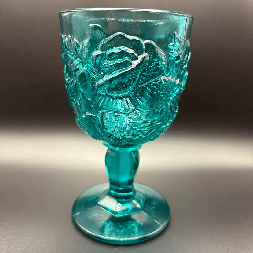 Teal Madonna Inn Water Goblet