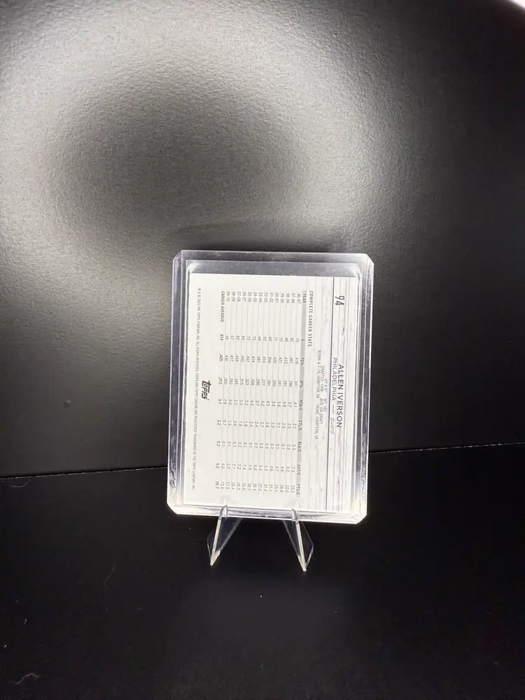 25 Topps Chrome Basketball Allen Iverson Purple Sonar Refractor /275 Philadelphia 76ers