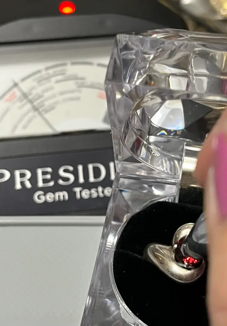 Modernist Sterling Silver Agate Ring Size 7.5