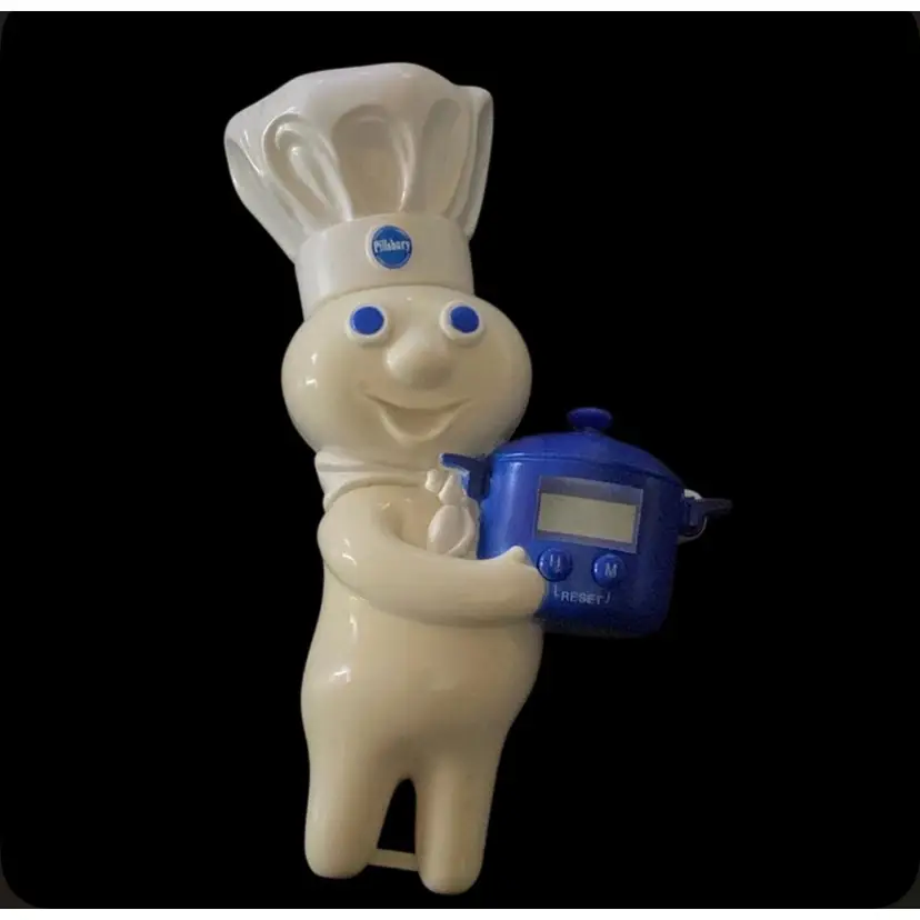 #09-Pillsbury Doughboy Poppin'Fresh Kitchen Timer 2005 Untested As-is