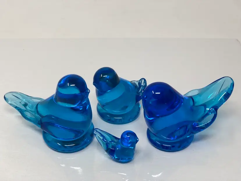 Leo Ward Bluebirds of Happiness Family of 4 Signed and Dated