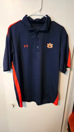 #01 - Auburn Tigers Men’s Under Armour Short Sleeve Polo Size Large