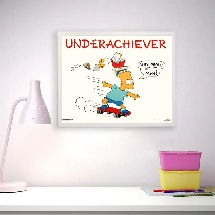 16 x 20 In, Original  Vintage 1990 "BART, AND PROUD OF IT MAN!" Simpsons Poster, Rare & Very Collectible, (16 X 20 In)