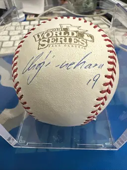 Koji Uehara Autographed 2013 World Series Baseball — MLB Authentic