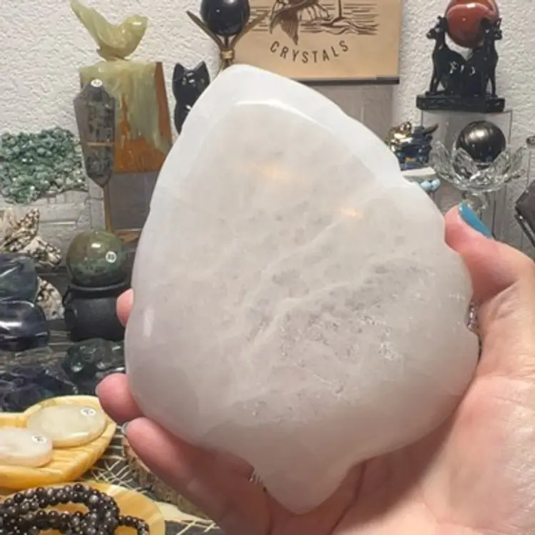 Selenite Pinecone Bowl