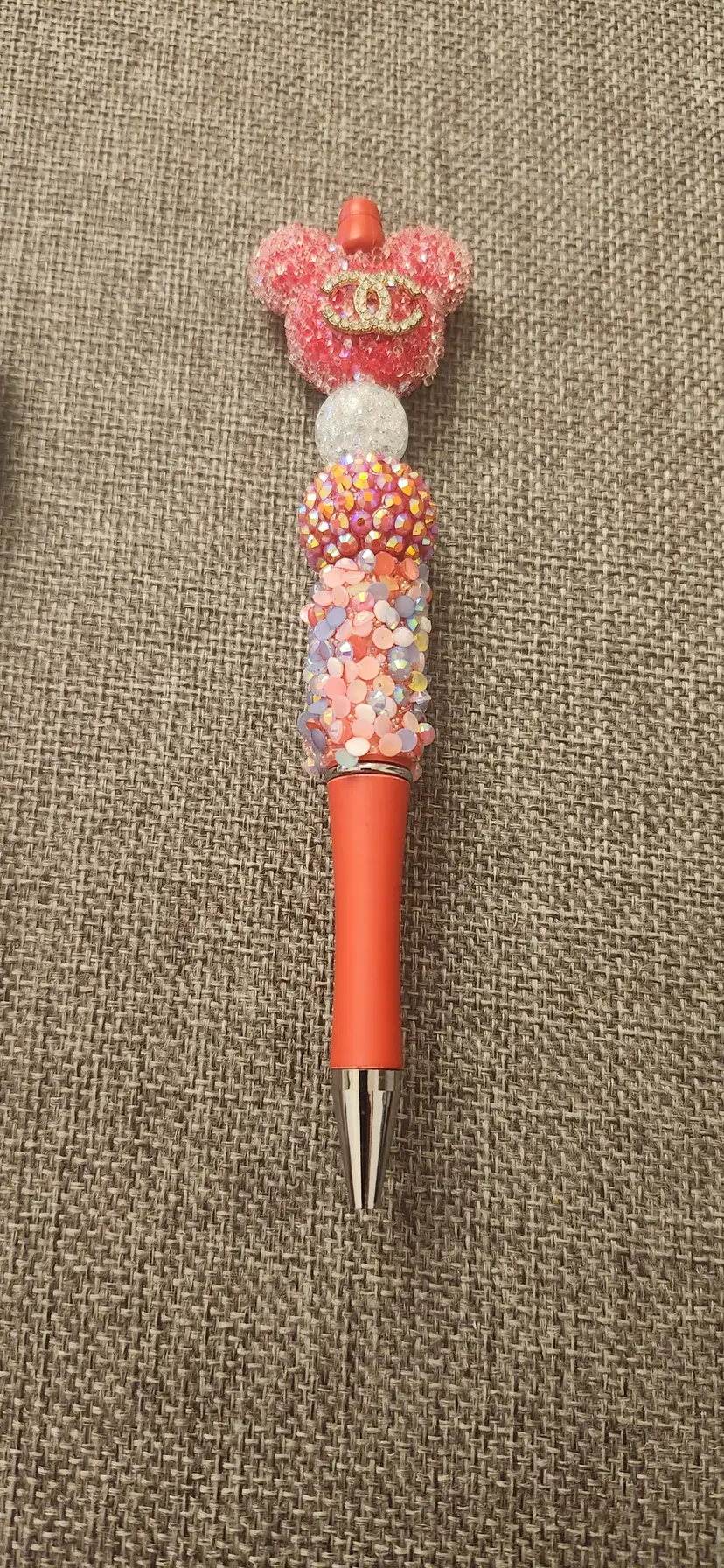Handmade beaded Red pen.