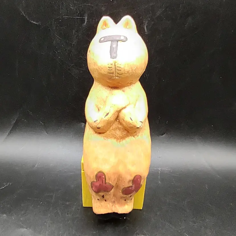 Hand Painted Shelf Sitter Cat Figurine