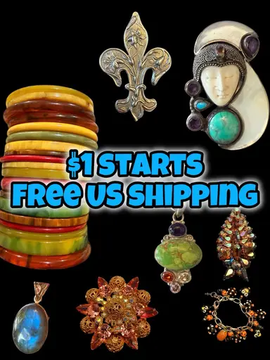 Jewelry with Moonsky Vintage! Sterling, Bakelite!