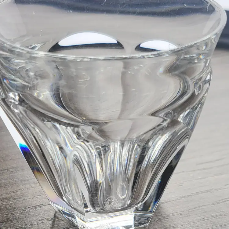 Vintage Crystal Baccarat Harcourt Talleyrand Tumblers (lot of 4) Hexagonal Shape 2.5"