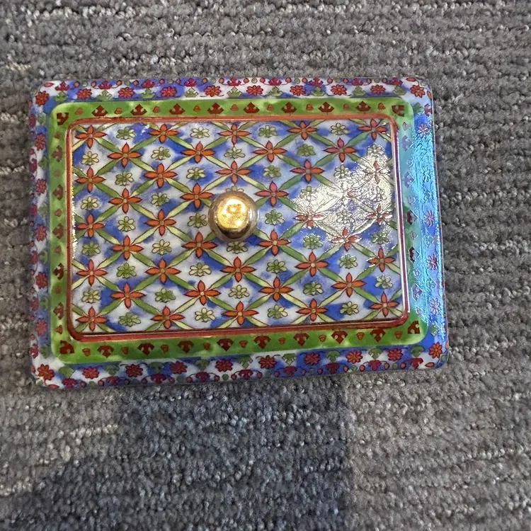 Vintage Neiman Marcus Playing Card Holder Or Trinket Dish