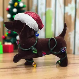 BATH AND BODY WORKS WALLFLOWERS PLUG HOLIDAY CHRISTMAS DACHSHUND DOG WITH LIGHTS