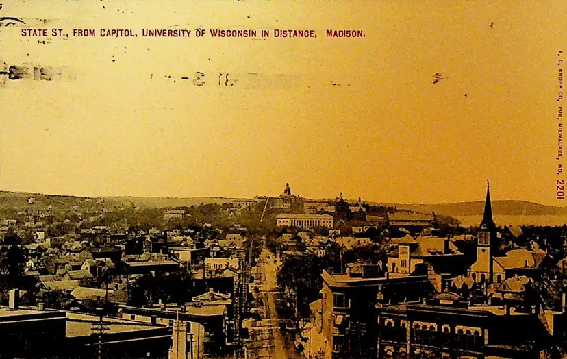 Madison State St From Capitol University of Wisconsin in Distance