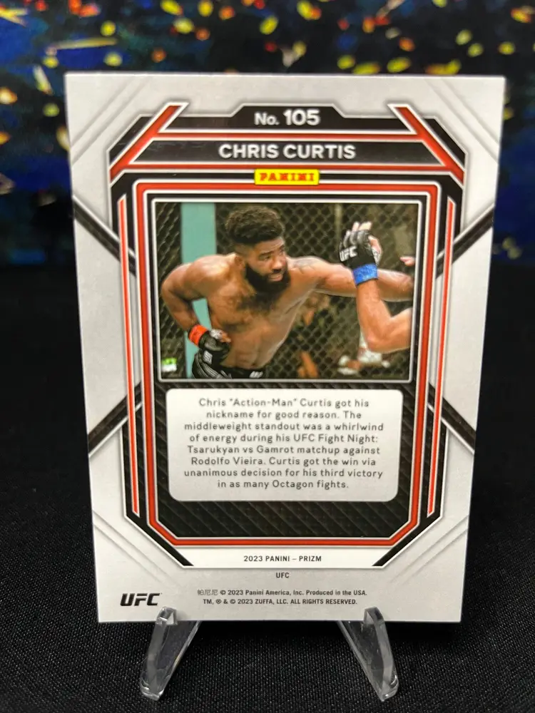 2023 UFC Chris Curtis Prizm Rookie Card