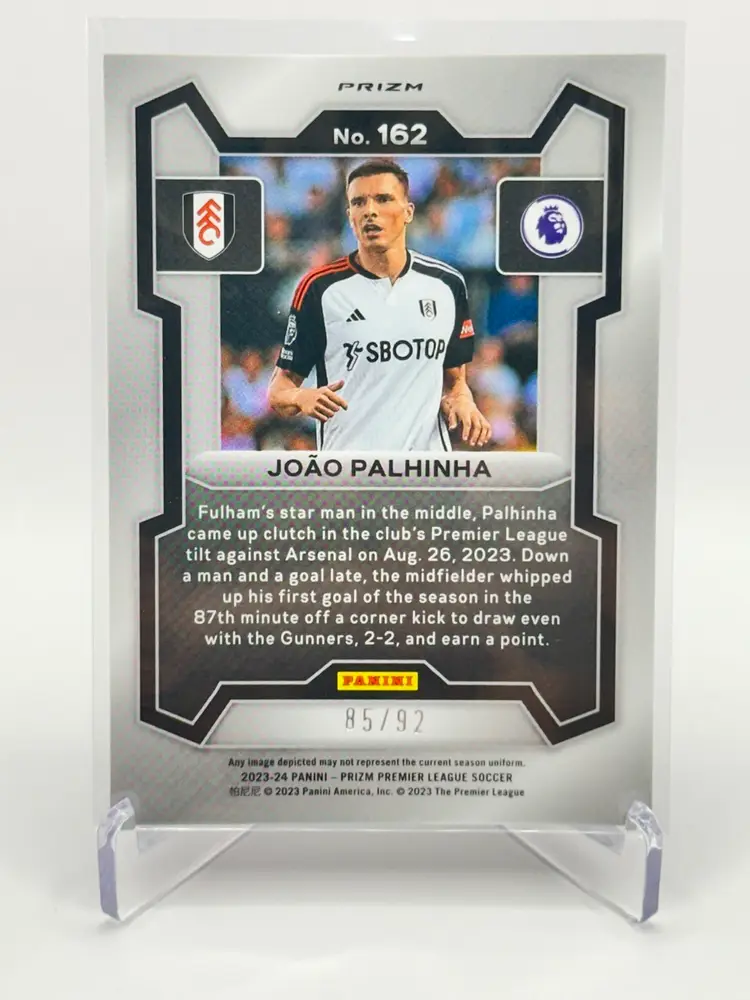 João Palhinha • 2023 Panini Prizm Premiere League- Purple & White Prizm /92 • Fulham