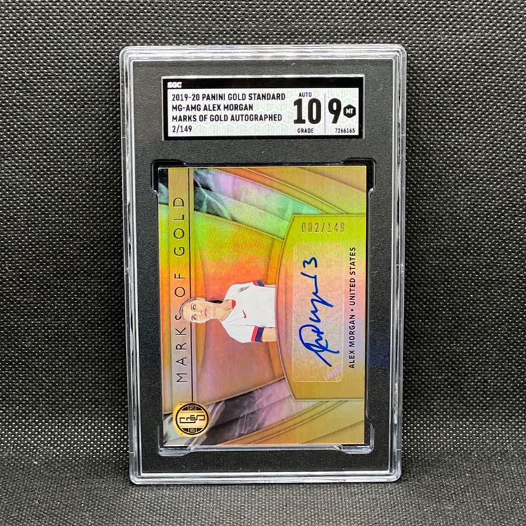 Alex Morgan 2019/20 Panini Gold Standard Marks Of Gold Auto /149 SGC 9/10 Soccer Card