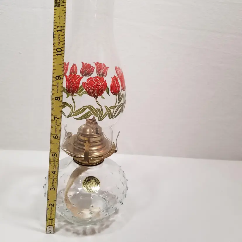 Vintage Clear Oil Lamp Hobnail Lamplight Farms