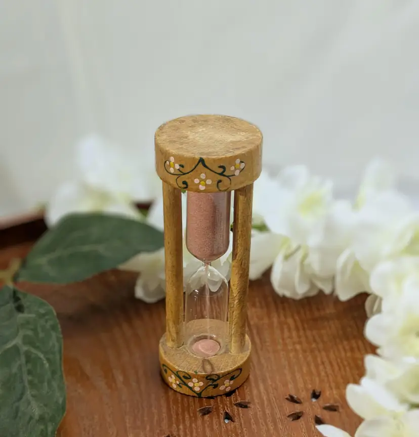 Small Hand Painted Hour Glass From Japan
