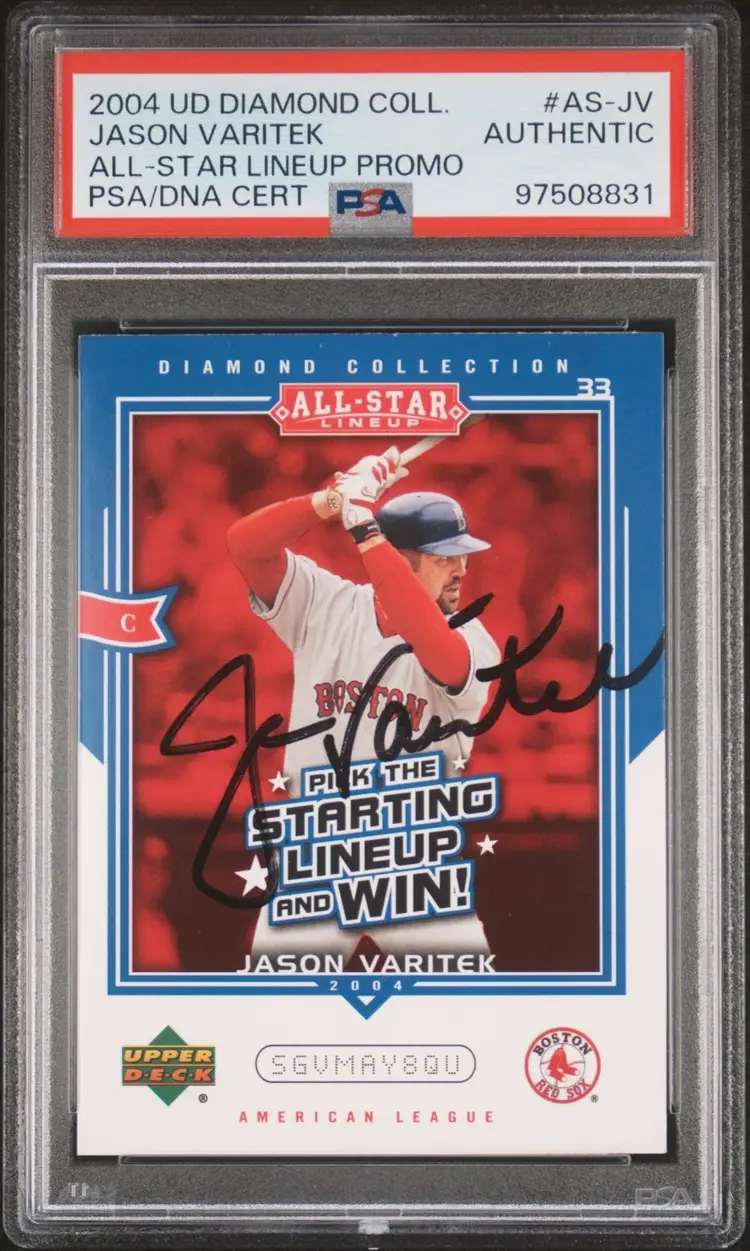 Jason Varitek PSA/DNA 2004 UD Diamond Collection All-Star Lineup Promo #AS-JV Boston Red Sox Auto Autograph