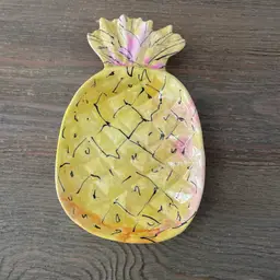 Melamine Pineapple Snack Tray Trinket Dish Or Spoon Holder