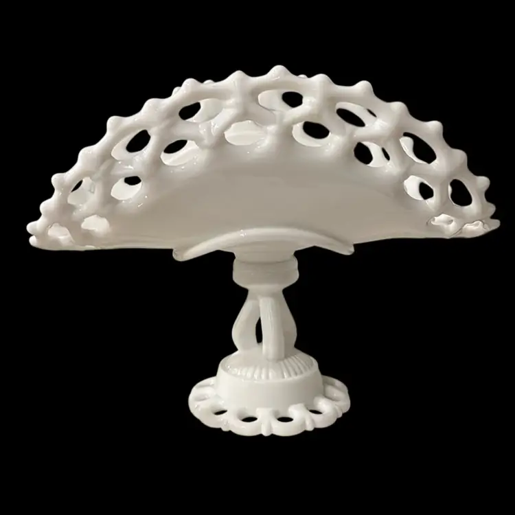 Milk Glass: Westmoreland Reticulated Banana Stand