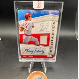 Tony Perez Auto Relic 2016 Pantheon Cincinnati Reds