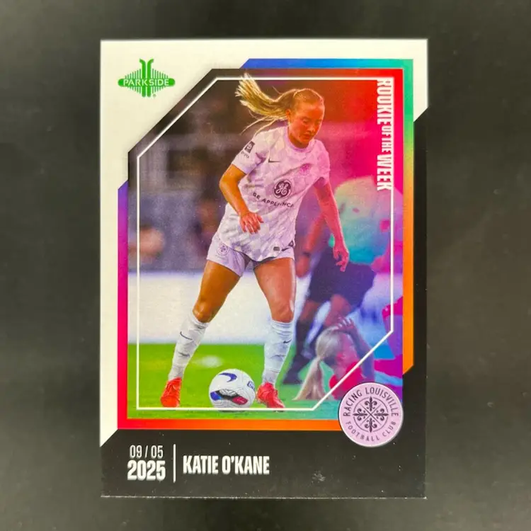 Katie O’Kane 2025 NWSL Parkside Pronto Rookie Of The Week Subscriber Exclusive /210 Soccer Card #ROW19