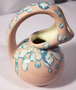 Uniquely Shaped Drip Glaze Pottery Creamer, Vase, Decorative Pitcher