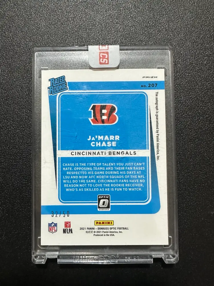 2021 Panini Optic Ja’Marr Chase Holo Auto /50