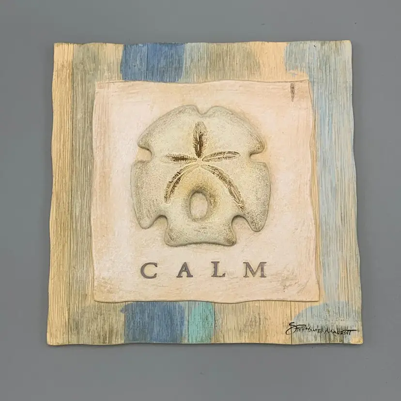 Hanging 3D Wall Plaque New View Arrowhead Sand Dollar by Stephanie Marrott Calm