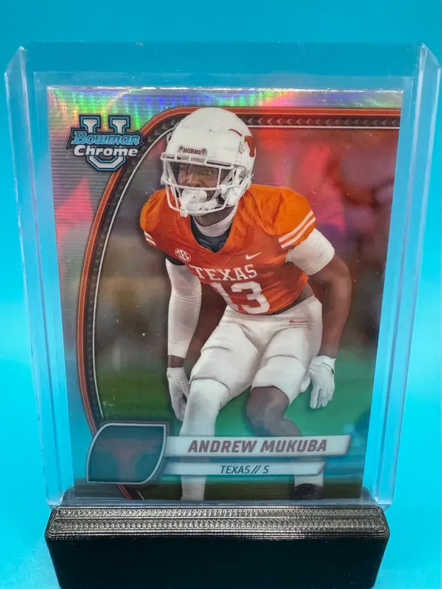 Andrew Mukuba Bowman Chrome U Refractor Texas Longhorns