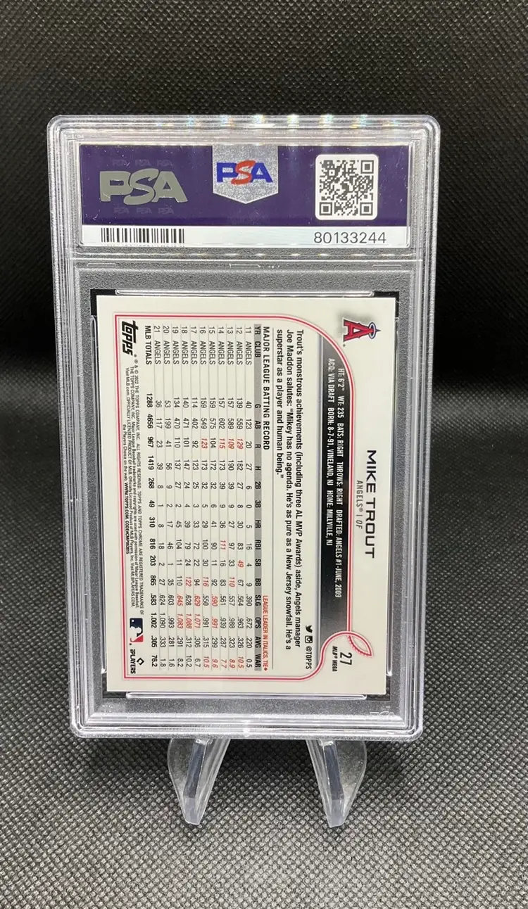 MIKE TROUT 2022 Topps Chrome Logofractor PSA 10- Los Angeles Angels