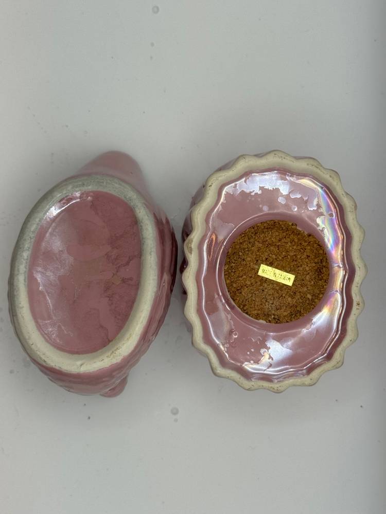 Luster ware Swan Potpourri Dish With Base 6” (Base Is 2.5”; Swan Is 3.5”)