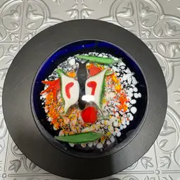 Vintage Art Glass Lampwork Multicolor Fish & Starfish Paperweight Decorative Ocean Scene Or Butterfly lol