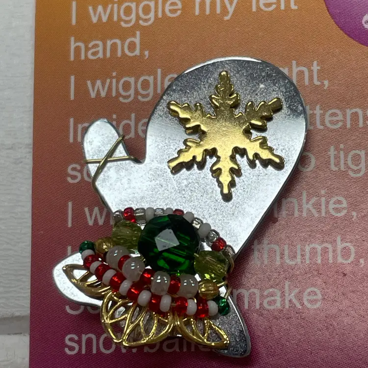 Vintage Liztech S’Mitten Mitten Hand-Crafted Brooch