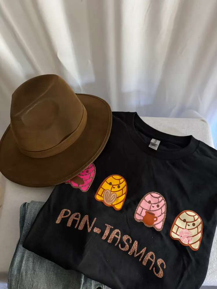 Ghostly Delights: Pan Dulce-Inspired Spooky T-Shirt