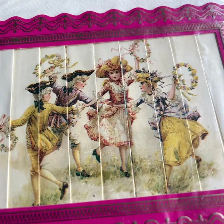 VTG Embossed 3-way Changing Picture Easel Card 1994 B. Shackman & Co New!