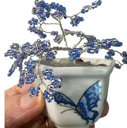 Hand Beaded Wire Bonsai Tree Made By Me