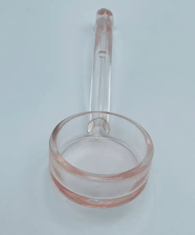 Vintage, Pink Depression Glass, Mayonnaise/Jelly Ladle, Scoop, Condiment Spoon