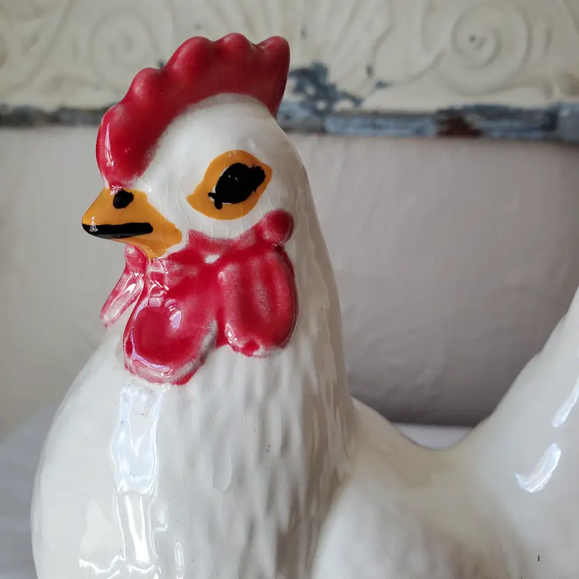 Porcelain Rooster Figurine