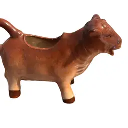 Vintage Brown And White Porcelain Cow Creamer