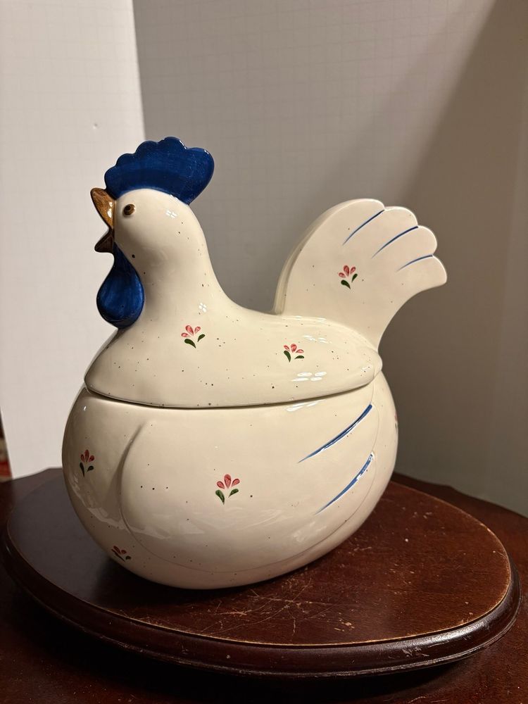 Otigari Ceramic Chicken Cookie Jar Vintage Farmhouse Decor