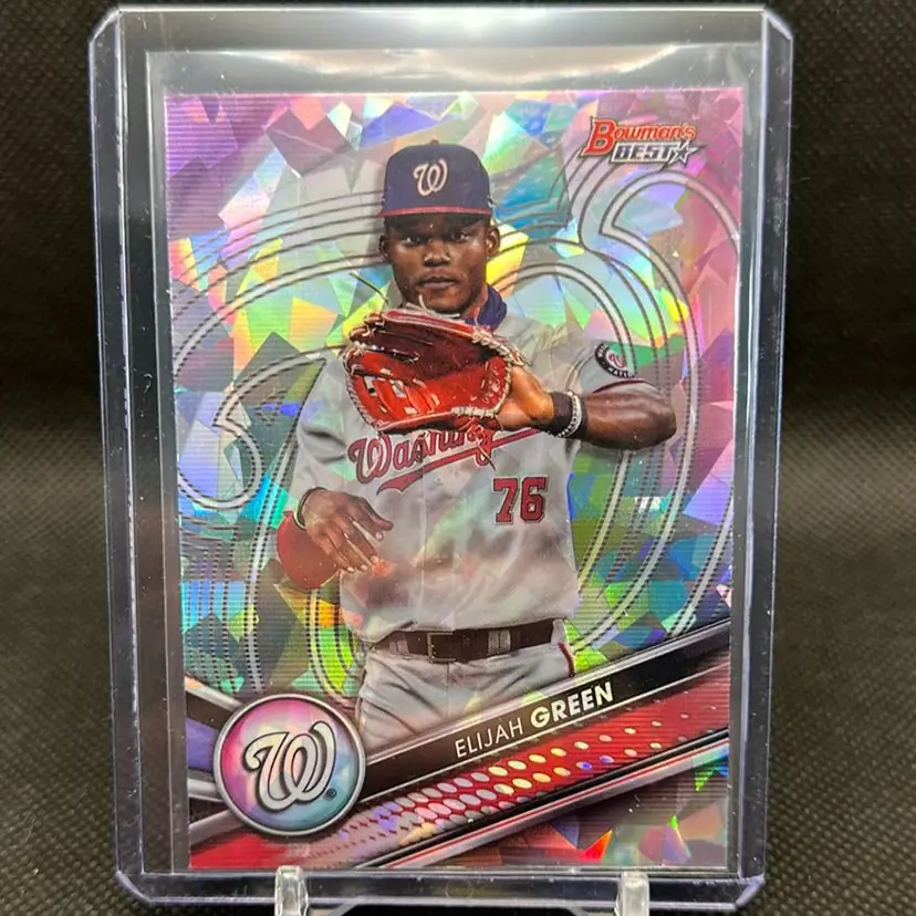 Elijah Green 2022 Bowman’s Best Atomic Refractor Washington Nationals