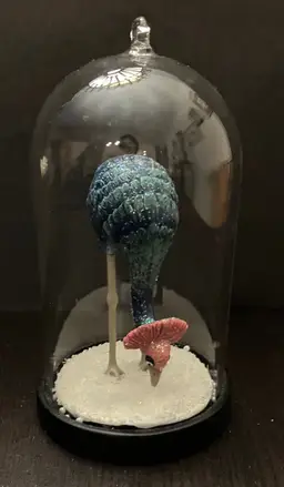 Ikea Vinter 2018 Clear Glass Dome with Decorative Bird Figurine