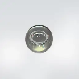 Beautiful Clear Glass Paperweight With One Ring Inside